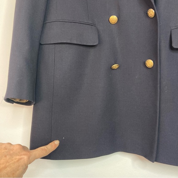 MARKS & SPENCER Vintage Navy with Gold Buttons Double-Breasted Jacket - Picture 4 of 16